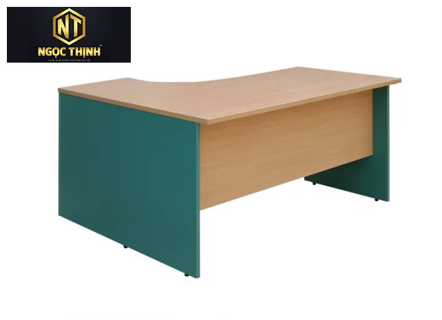 Bàn lãnh đạo mặt lượn bằng gỗ công nghiệp Melamine hình chữ L SVL 14- SVL16 - SVL 18